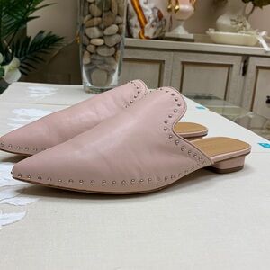 Rebecca Minkoff Pink Leather Mule Slides Size 8.5 M